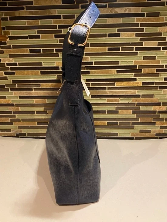 Tory Burch Thea Navy Blue Hobo Shoulder Bag - Picture 4 of 8